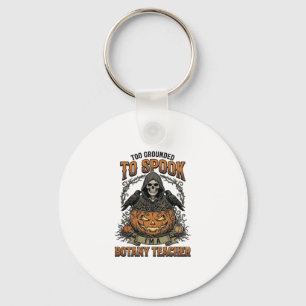 Halloween Botanik-Lehrer Vintage-Stich Kürbis Schlüsselanhänger