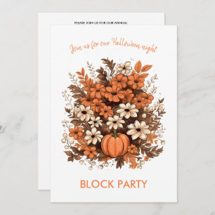 Halloween Bouquet Block Party Einladung