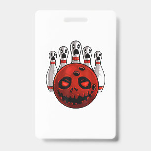 Halloween Bowling Kegelspieler Bowlingween Wortwit Ausweis