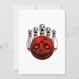 Halloween Bowling Kegelspieler Bowlingween Wortwit Einladung