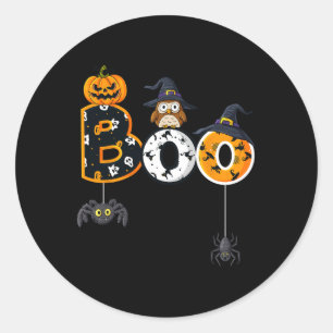 Halloween Bowling mit Hexenhühnchen-Jungs-Mädchen Runder Aufkleber