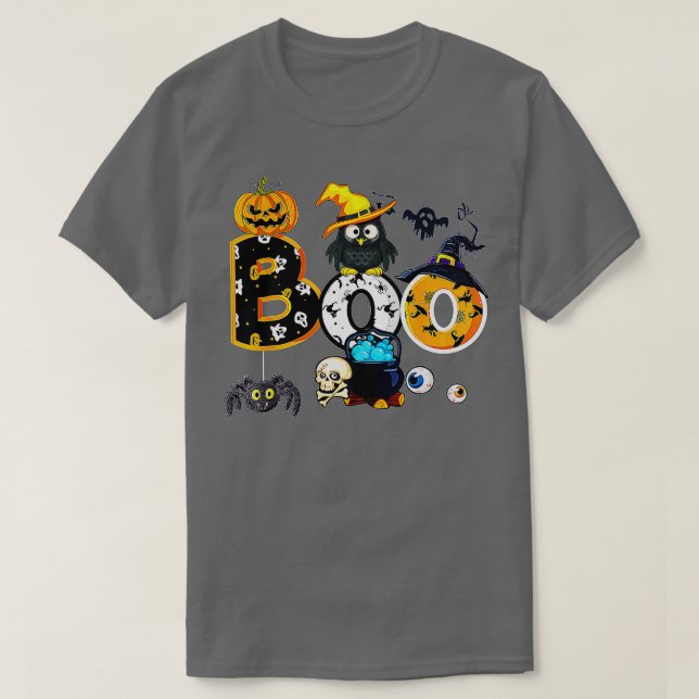 Halloween Bowling mit Hexenhühnchen-Jungs-Mädchen T-Shirt (Design vorne)
