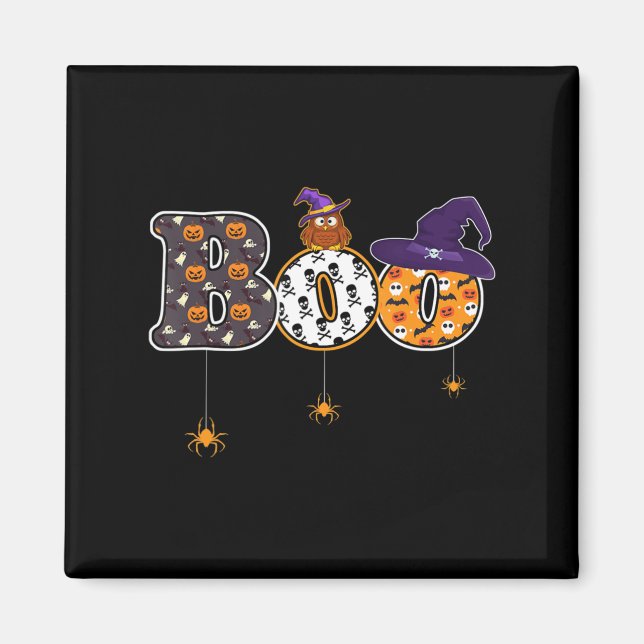 Halloween Bowling mit Hexenhutenspinne Halloween Magnet (Vorne)
