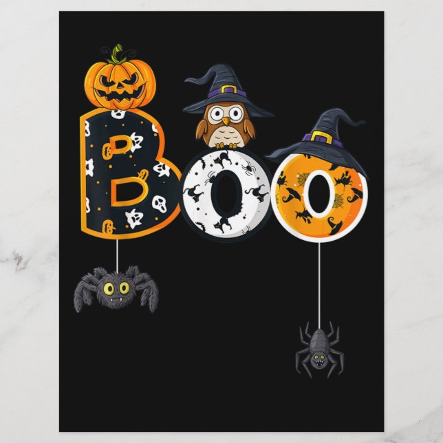 Halloween-Bowling mit Hexenhutspinnen Briefbogen (Vorderseite)