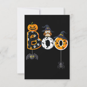Halloween-Bowling mit Hexenhutspinnen Mitteilungskarte