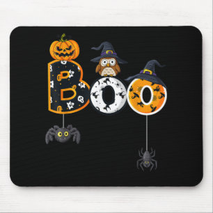 Halloween-Bowling mit Hexenhutspinnen Mousepad