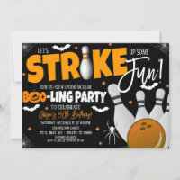 Halloween Bowling Party Einladung