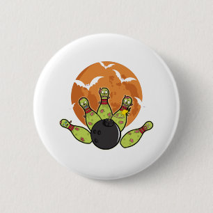 Halloween Bowling Zombie Pins Fledermäuse Bowler G Button