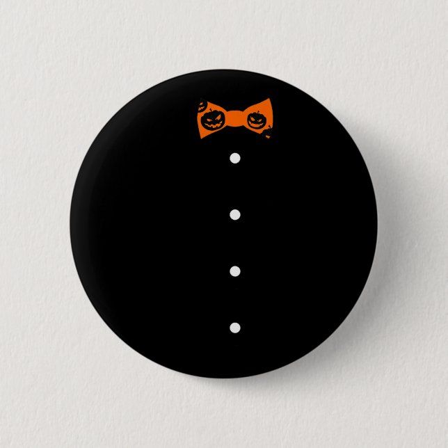 Halloween Bowtie Pumpkin Halloween-Kostüm Button (Vorderseite)