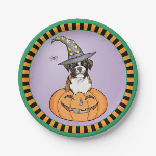 Halloween Boxer Papierplatte Pappteller