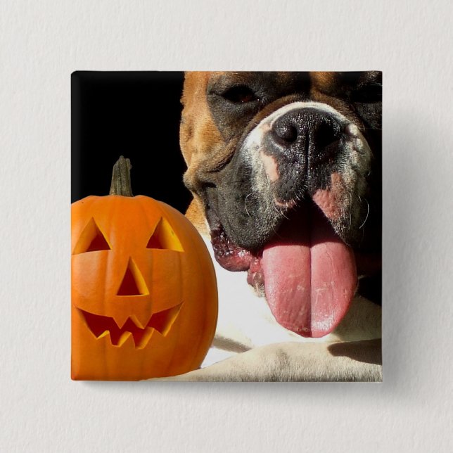 Halloween-Boxerknopf Button (Vorderseite)