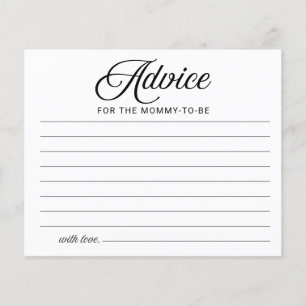 Halloween Boy Baby Shower Advisor Cards