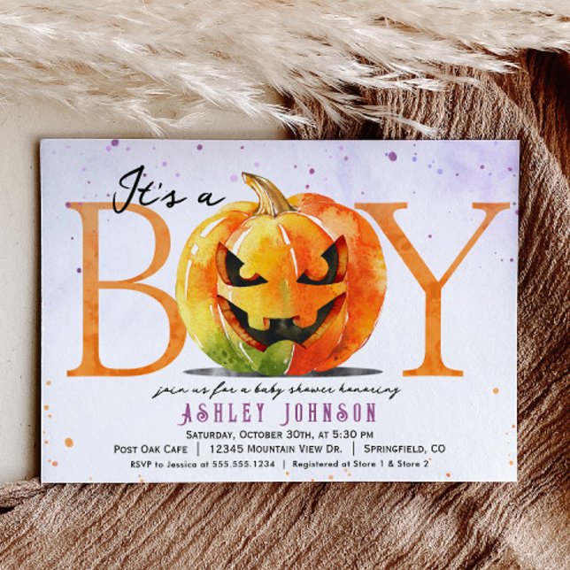 Halloween Boy Baby Shower Einladung (Von Creator hochgeladen)