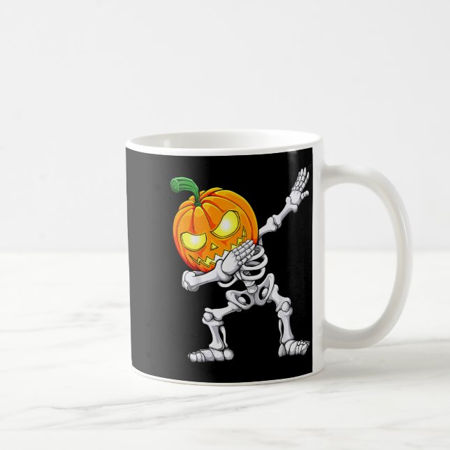 Halloween Boys Dabbing Skeleton Y Pumpkin Jack O L Kaffeetasse (Rechts)