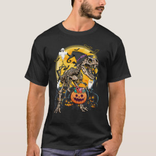 Halloween Boys Dinosaur Skeleton rex Beängstigend  T-Shirt