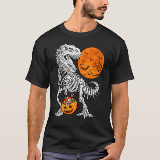 Halloween Boys Dinosaur Skeleton Rex Beängstigend  T-Shirt