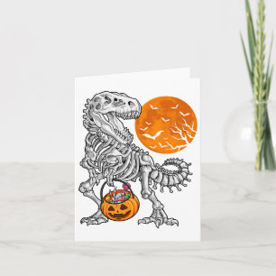 Halloween Boys Dinosaur Skeleton T Rex Beängstigen Karte