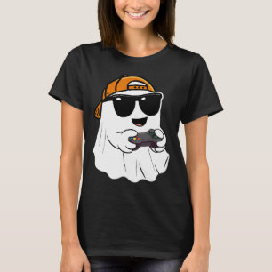 Halloween Boys Kids Ghost Gamer Beängstigend Costu T-Shirt