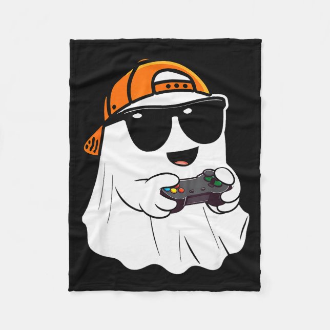 Halloween Boys Kids Ghost Gamer Y Costume Gaming M Fleecedecke (Vorderseite)