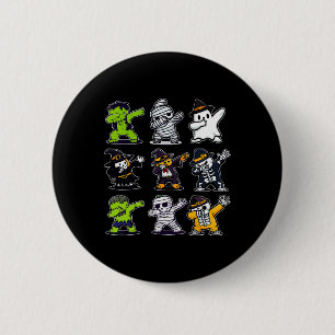 Halloween Boys Skeleton Zombie Beängstigend Pumpki Button