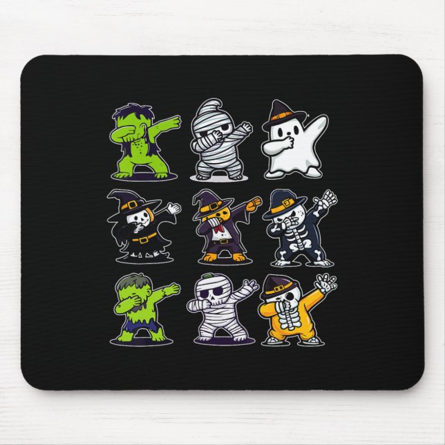 Halloween Boys Skeleton Zombie Beängstigend Pumpki Mousepad (Vorne)
