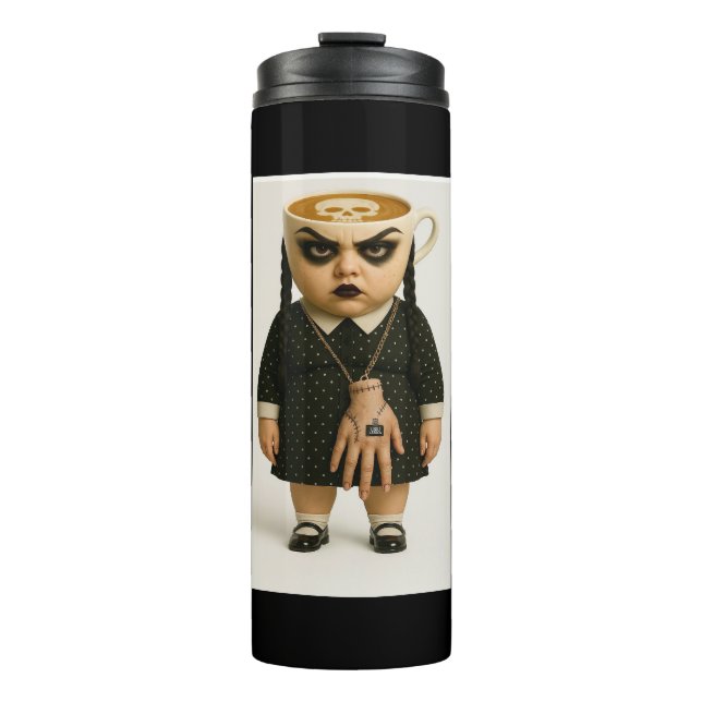 Halloween Brainrot Ballerina Capuccina T - Shirt Thermosbecher (Vorderseite)