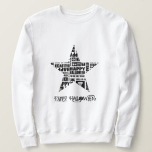 Halloween Brauch Coole Whimsical-Typografie Schwar Sweatshirt