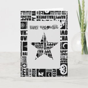 Halloween Brauch Coole Whimsische Typografie Schwa Karte