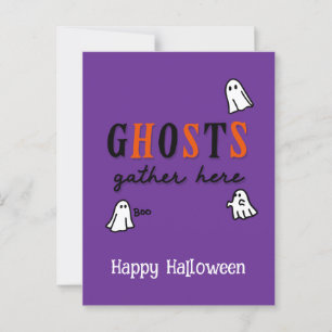 Halloween Brauch Skurrile Lustige Moderne Violett Postkarte
