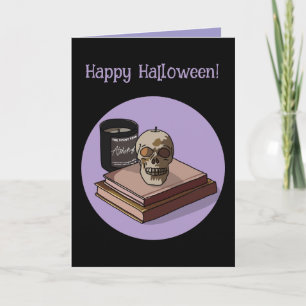 Halloween Brauch Whimsical Lustig Modern Violett Karte