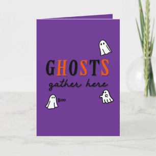 Halloween Brauch Whimsical Lustig Modern Violett Karte