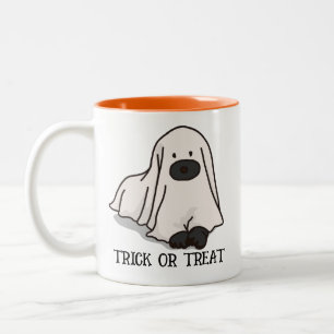 Halloween Brauch Whimsical Lustig Schwarzer Hund M Zweifarbige Tasse