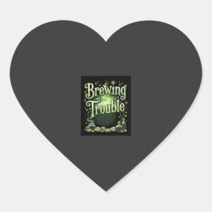Halloween Brauen Ärger Hexenkessel Potion De Herz-Aufkleber