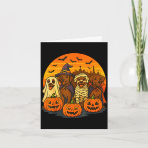 Halloween brauner Labrador Geist grusel Schokolade Karte