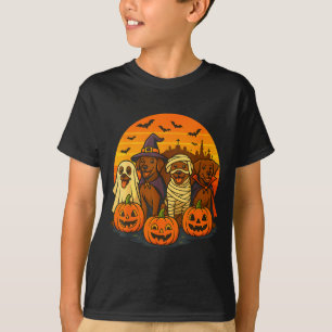 Halloween brauner Labrador Geist gruselig Schokola T-Shirt