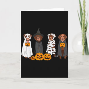 Halloween Brauner Labrador Geist Soky Schokoladen Karte