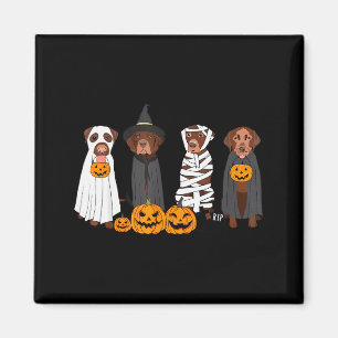 Halloween Brauner Labrador Geist Soky Schokoladen Magnet