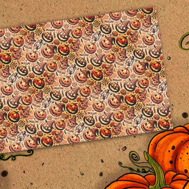 Halloween-braunes Design Seidenpapier (Von Creator hochgeladen)