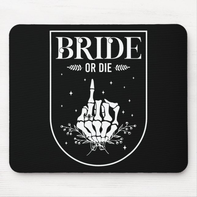 Halloween Braut oder stirb Gothic Junggesellinnena Mousepad (Vorne)