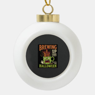 Halloween braut unheimliche Behandlungen Heimgesuc Keramik Kugel-Ornament