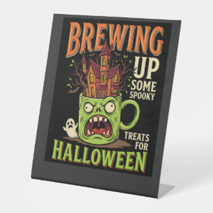 Halloween braut unheimliche Behandlungen verzauber Sockelschild