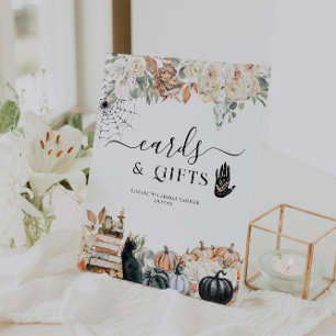 Halloween-Brautparty   Karten und Geschenke Sockelschild