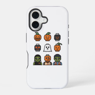 Halloween-Brick-Head-Monster für Kinder iPhone 16 Hülle