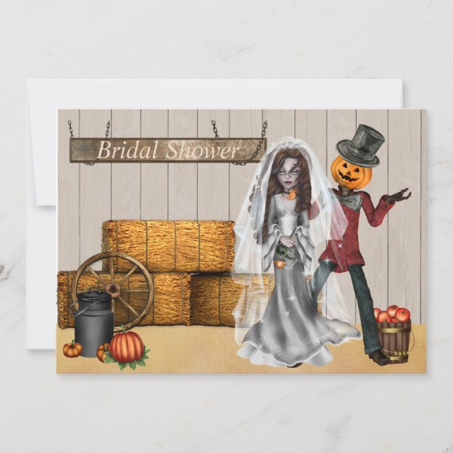 Halloween Bridal Dusche Einladung (Vorderseite)