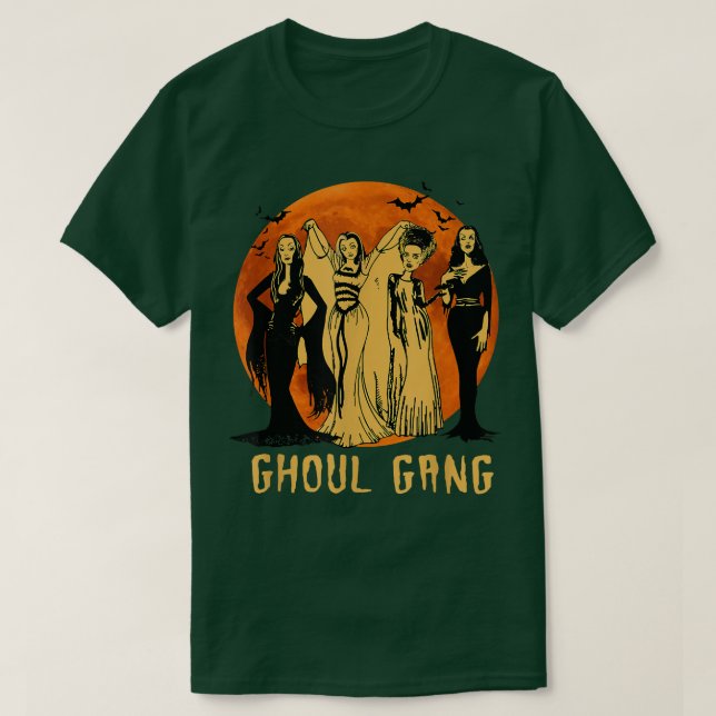 Halloween Bride Ghoul Gang Horror Goth Queens Desi T-Shirt (Design vorne)