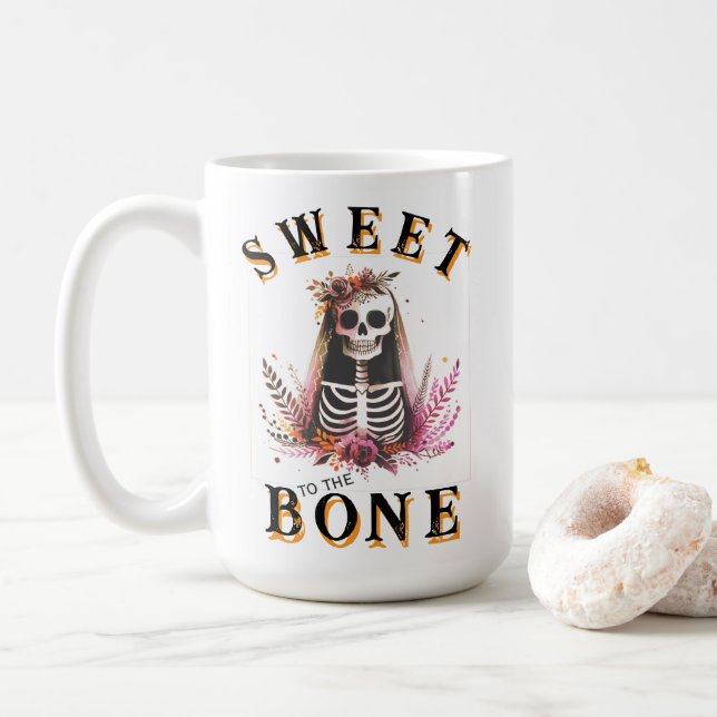 Halloween Bride Sweet to Bone Kaffeetasse (Mit Donut)
