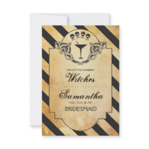 Halloween Bridesmaid Vorschlag Einladung ~ Funny