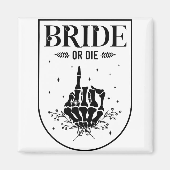 Halloween-Bridge oder Die Gothic-Junggeselinnen-Ab Magnet (Vorne)