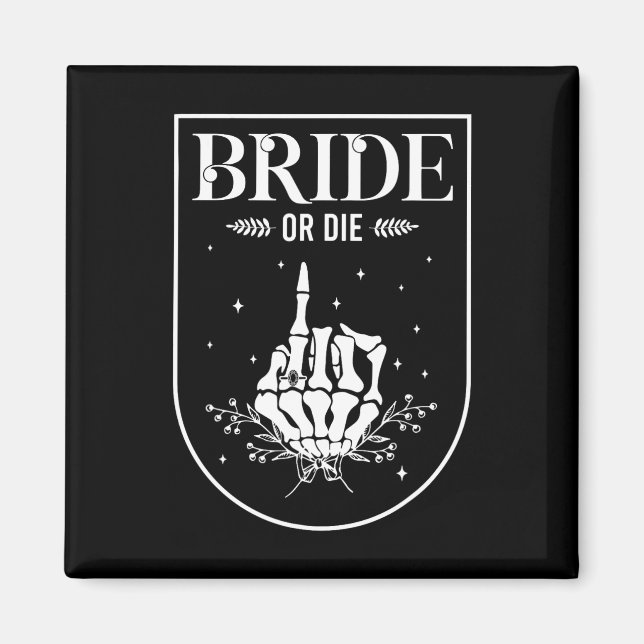 Halloween-Bridge oder Die Gothic-Junggeselinnen-Ab Magnet (Vorne)