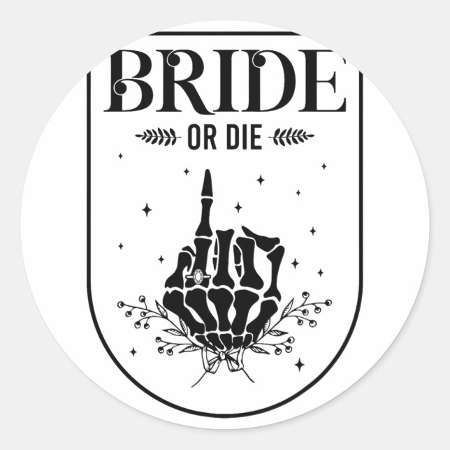 Halloween-Bridge oder Die Gothic-Junggeselinnen-Ab Runder Aufkleber (Vorderseite)